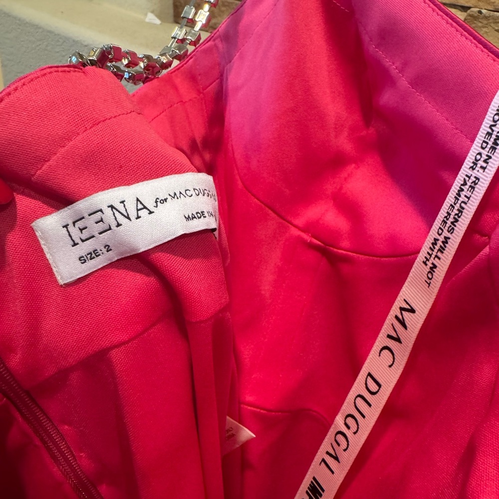 Mac Duggal Fuchsia Mini Dress Size 2 - Picture 8 of 9